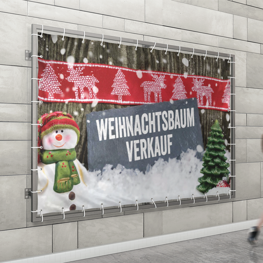 Bauzaun-Banner für Ihren Weihnachtsbaumverkauf